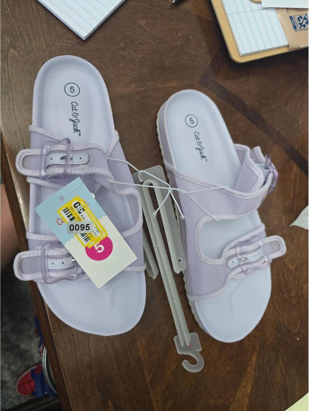 Size 5 brand new, big kid, sandals from target item 95 bin 11
